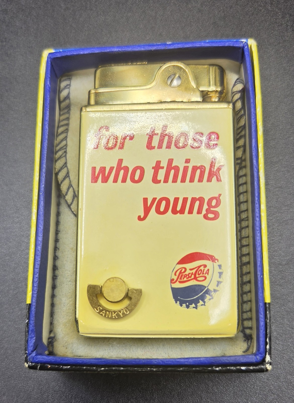 Vtg Now It's Pepsi Musical Cigarette Lighter original box & sleeve Dixie Sanyko Vtg Now It's Pepsi Musical Cigarette Lighter original box & sleeve Dixie Sanyko