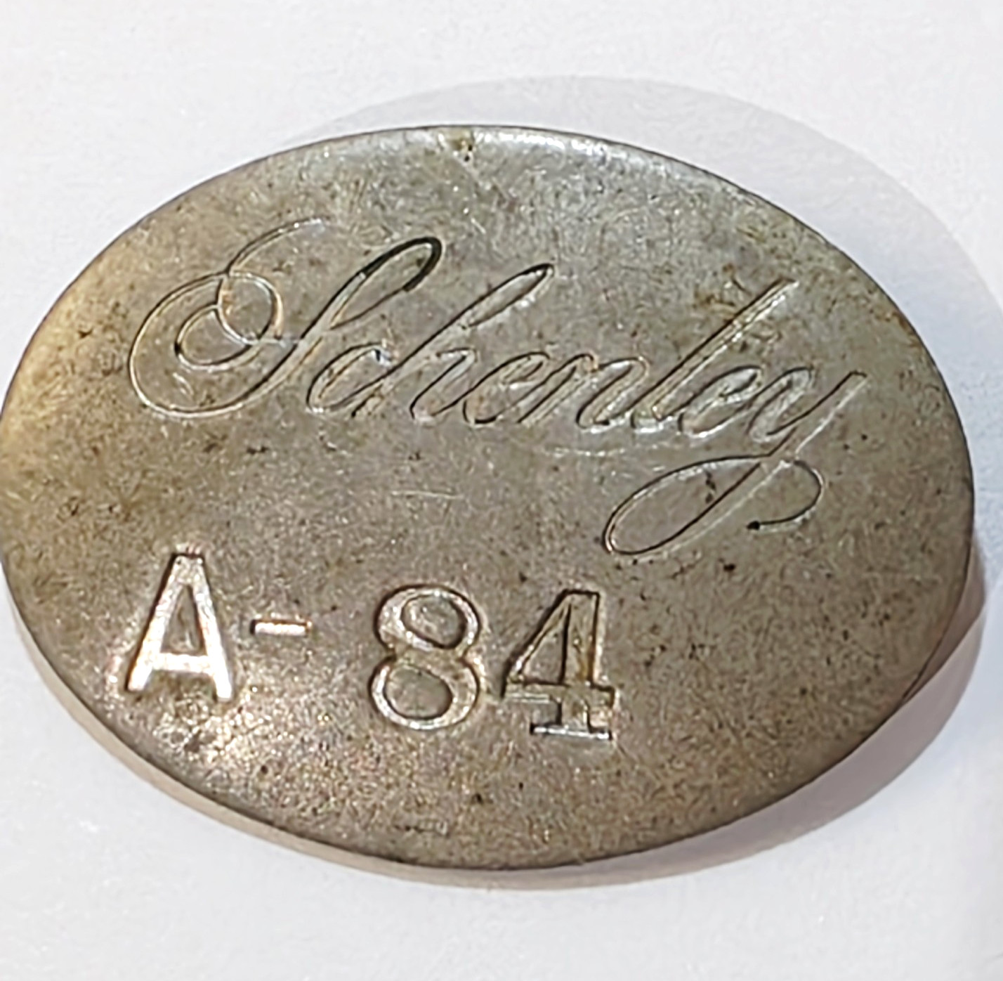 Vtg Schenley Distillers Whitehead & Hoag Metal Employee ID Badge Pin A-84 Rare Vtg Schenley Distillers Whitehead & Hoag Metal Employee ID Badge Pin A-84 Rare