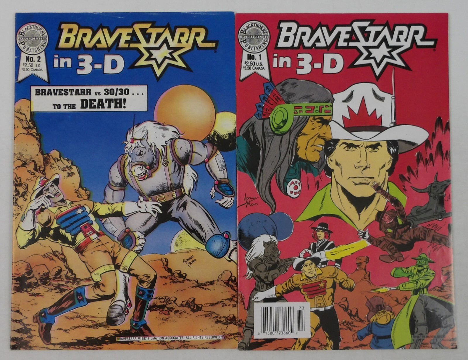 BraveStarr in 3-D #1-2 VG FN complete series - Blackthorne #-D #27 & #40 BraveStarr in 3-D #1-2 VG FN complete series - Blackthorne #-D #27 & #40