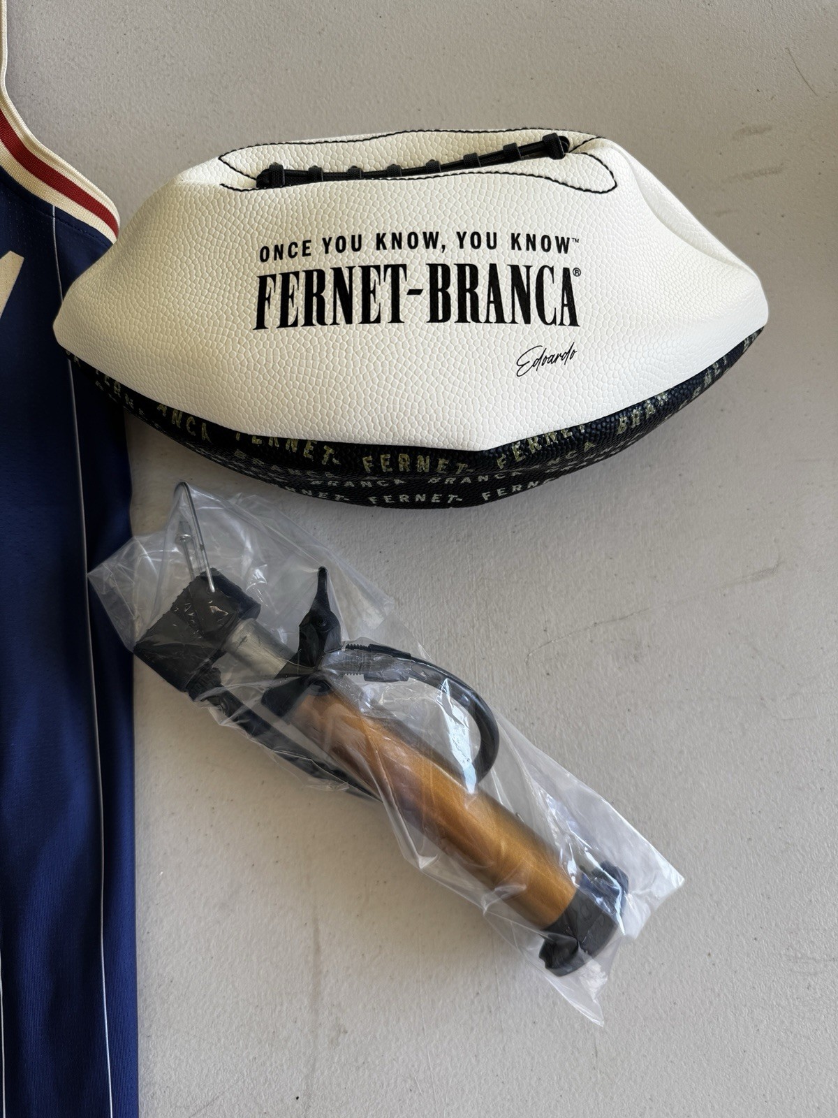 FERNET BRANCA FOOTBALL W/ PUMP + NEEDLE NEW ITALIAN AMARO 