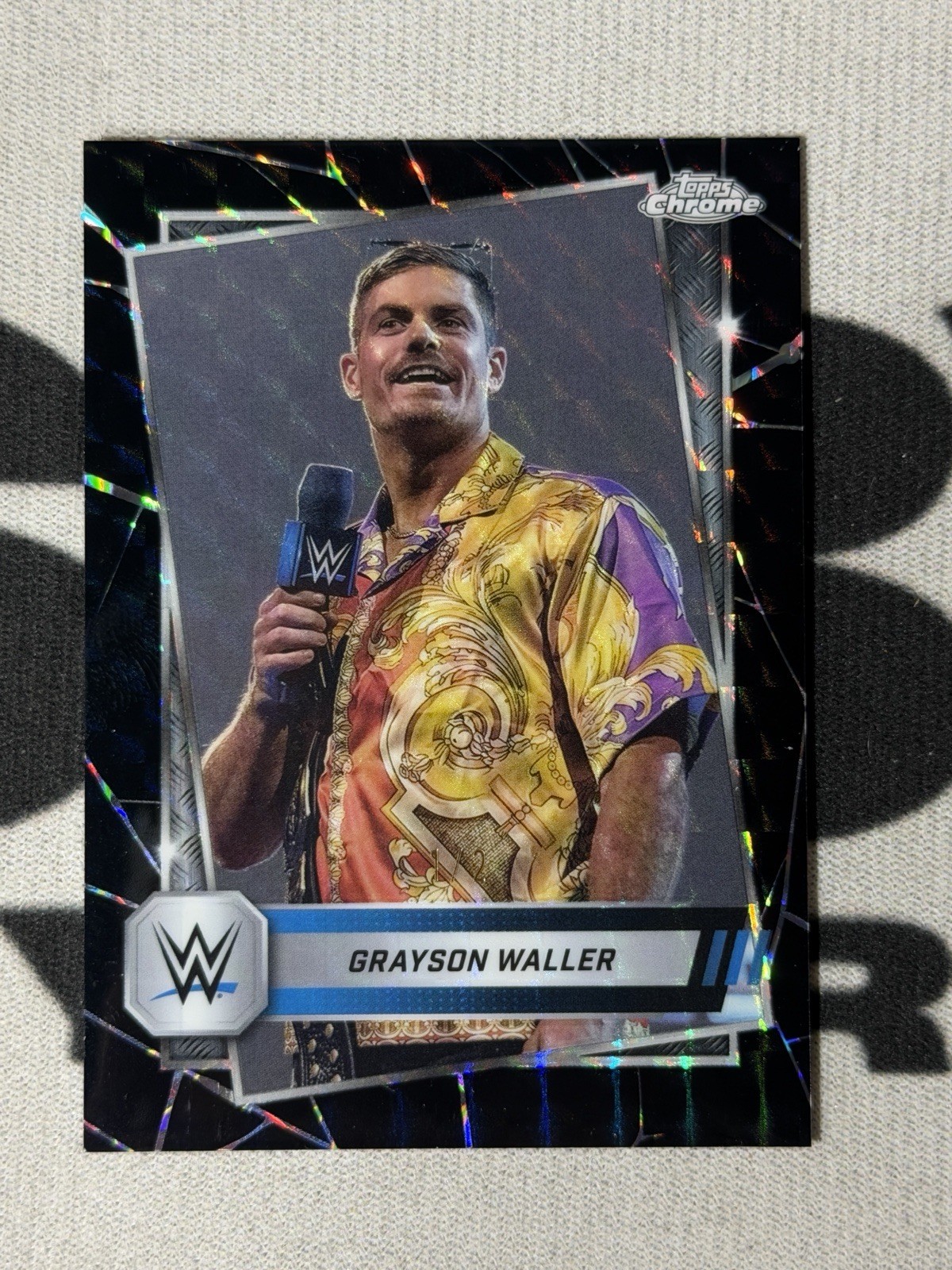 Topps 2025 Chrome WWE SmackDown Grayson Waller Base Set Trading Card /2 #13 Topps 2025 Chrome WWE SmackDown Grayson Waller Base Set Trading Card /2 #13