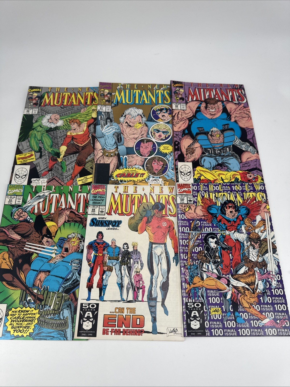 New Mutants #86, 87 (2nd print), 88, 93, 99, 100 6 Issues lot, Liefeld Covers New Mutants #86, 87 (2nd print), 88, 93, 99, 100 6 Issues lot, Liefeld Covers