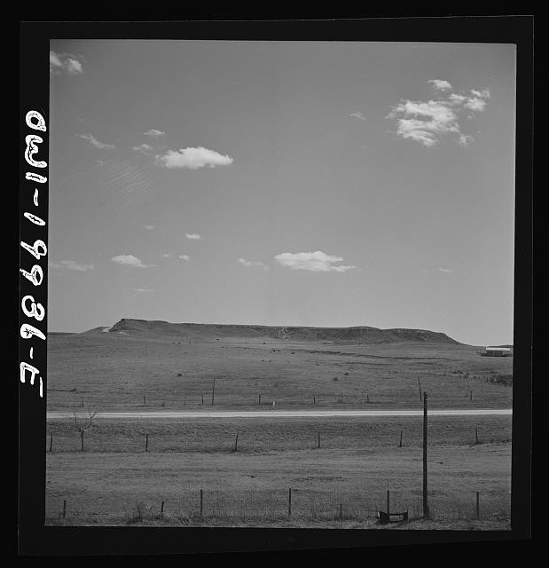 Photo:Texas Panhandle Canadian Amarillo Railroad Breaks Country 1943