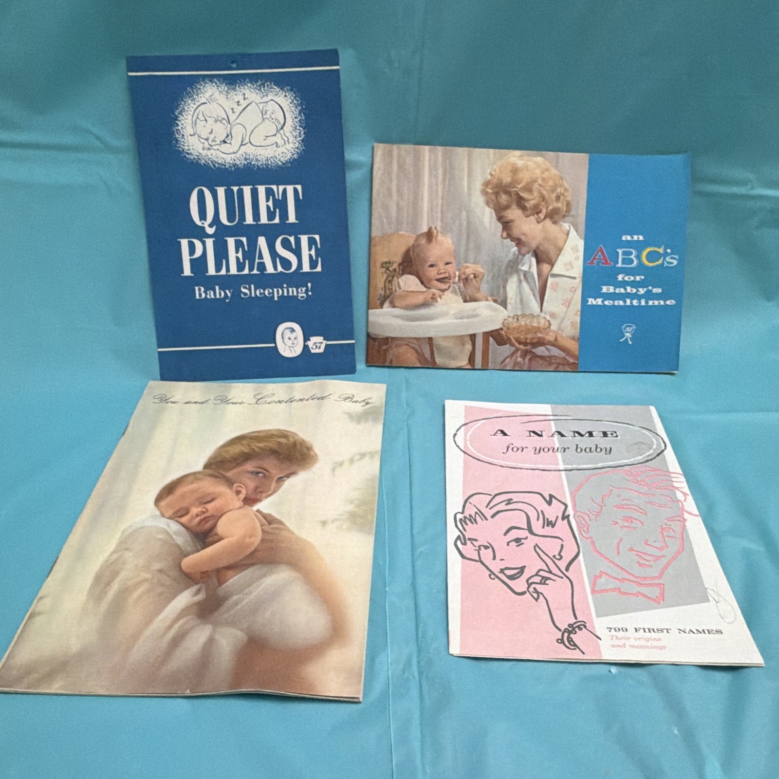 Vintage 1950s-1960s Baby Ephemera Lot (4 Pcs) – Carnation & Heinz 57 Advertising