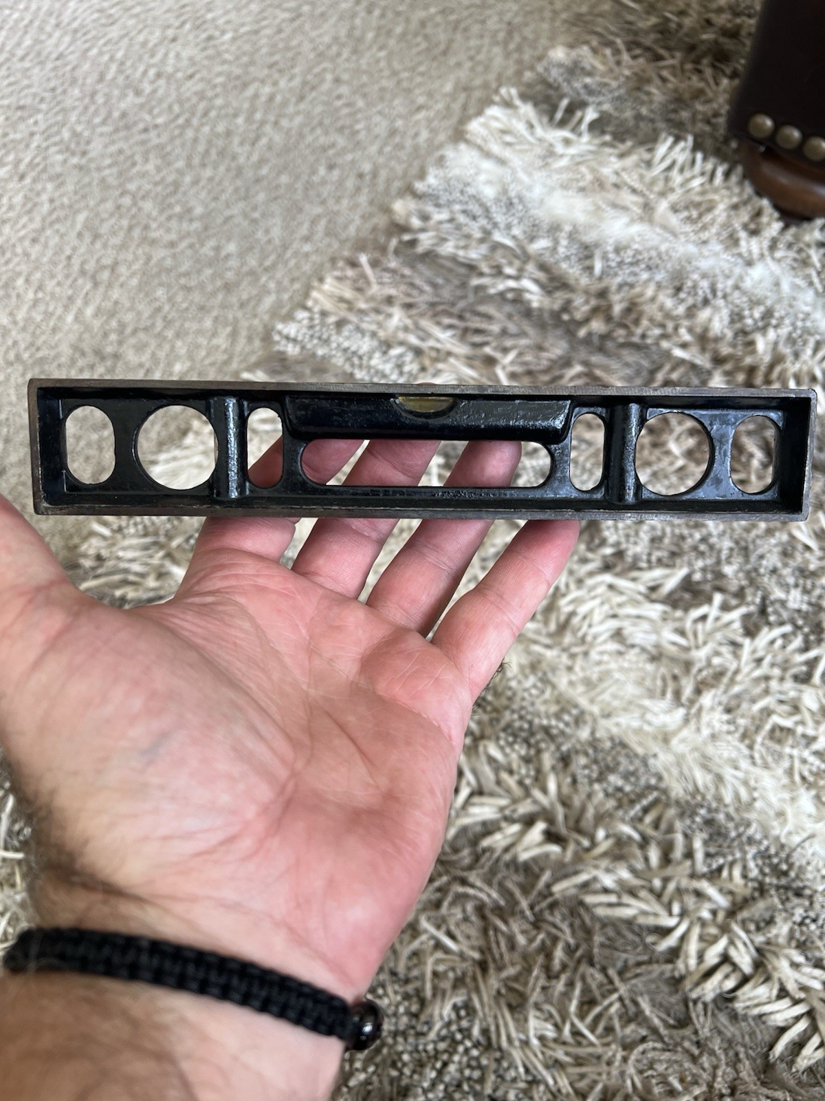 Vintage Cast Iron Spirit Pocket Level - 9” Vintage Cast Iron Spirit Pocket Level - 9”