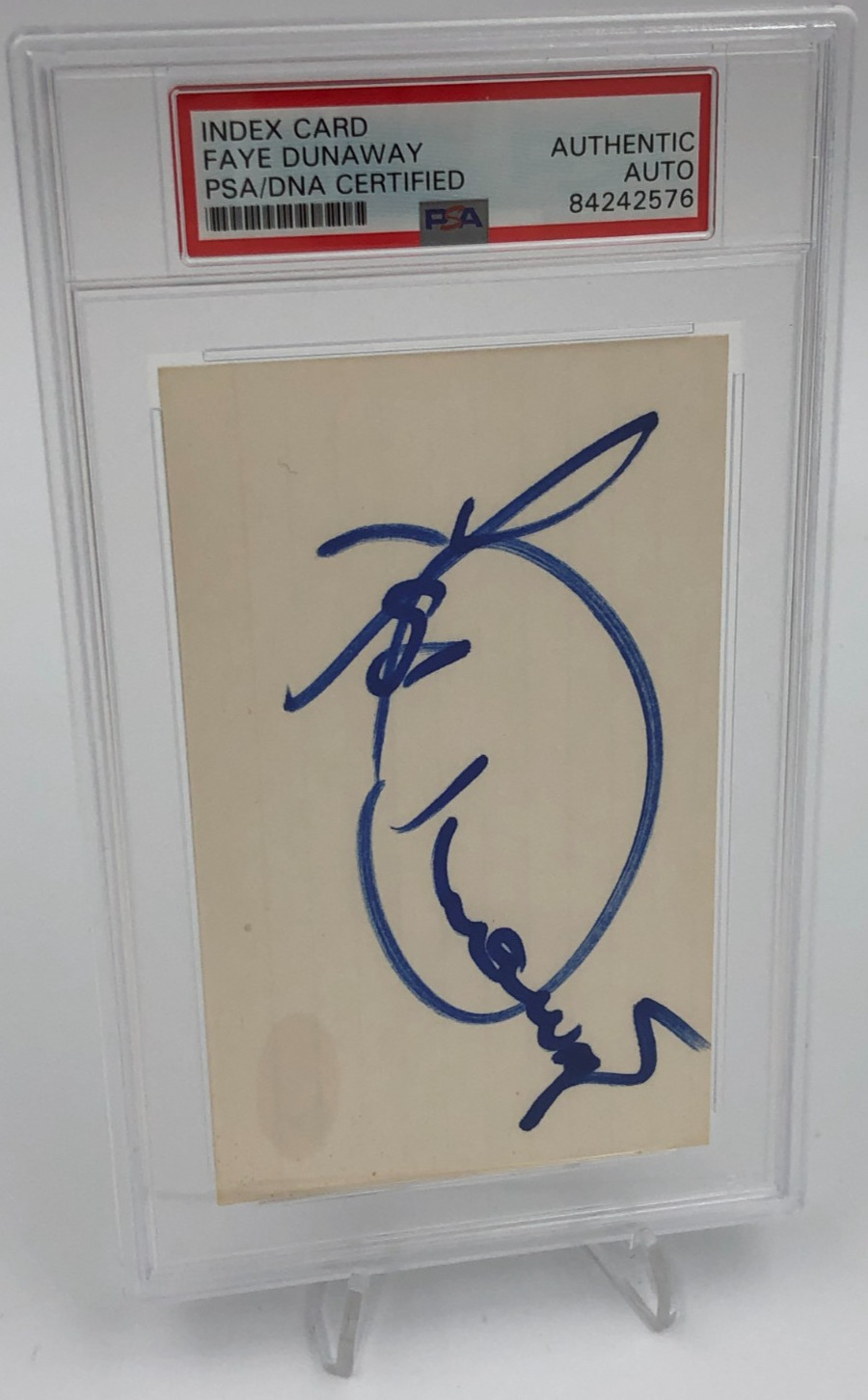 FAYE DUNAWAY PSA JSA AUTO w COA Signed Index Card Actor BONNIE & CLYDE CHINATOWN FAYE DUNAWAY PSA JSA AUTO w COA Signed Index Card Actor BONNIE & CLYDE CHINATOWN