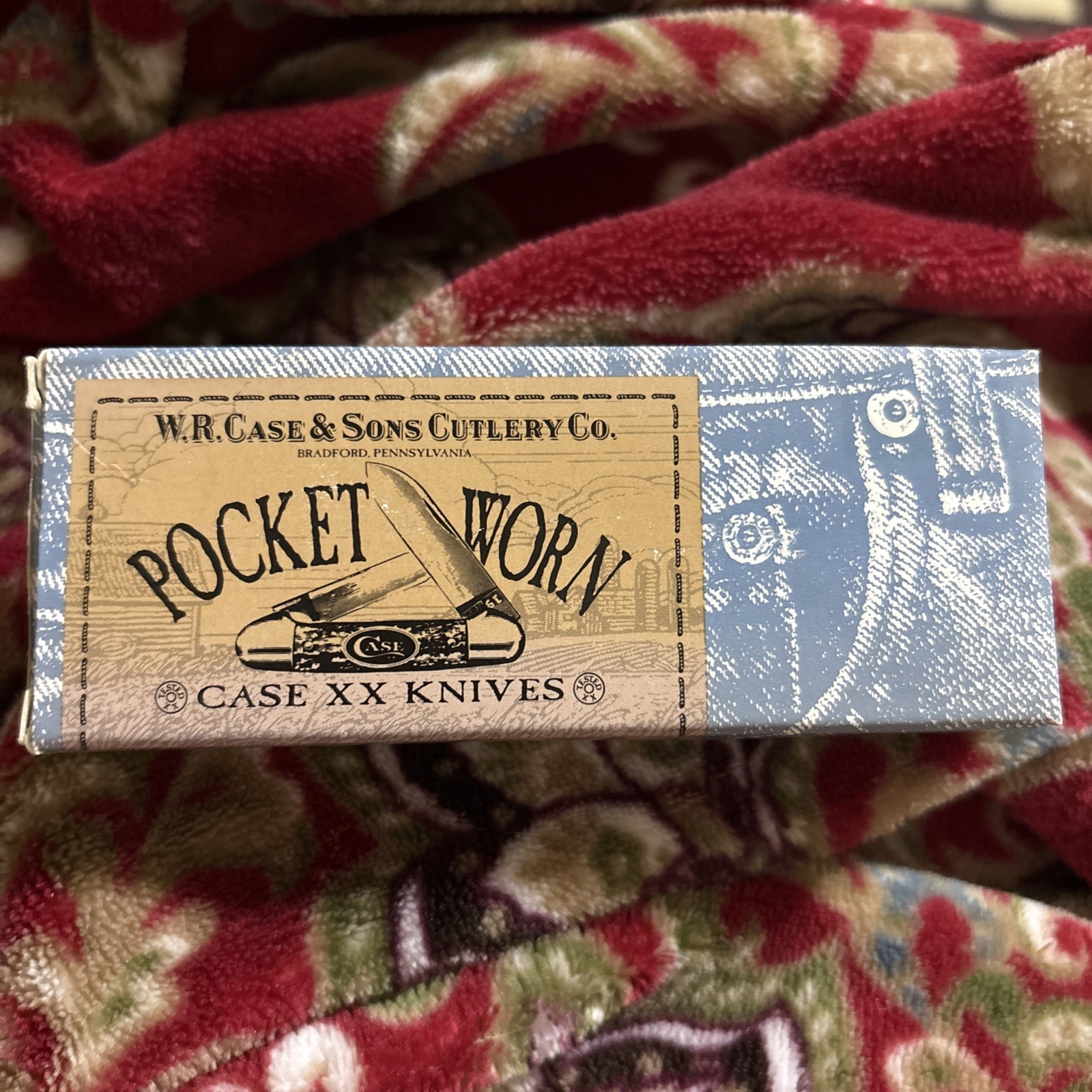 Vintage Case XX Knives Pocket Worn Cheetah Cub Ref No. 00727 Box Only No Knife 