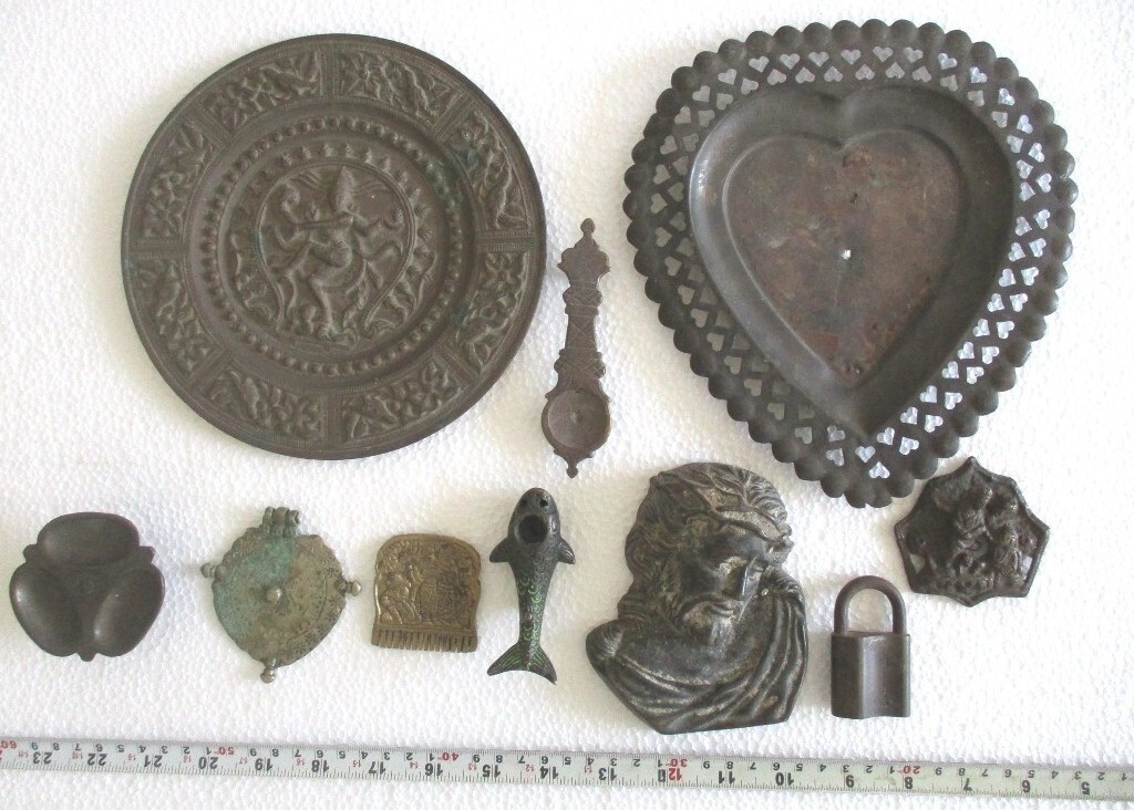 ANTIQUE LOT OF BRONZE BRASS ITEMS