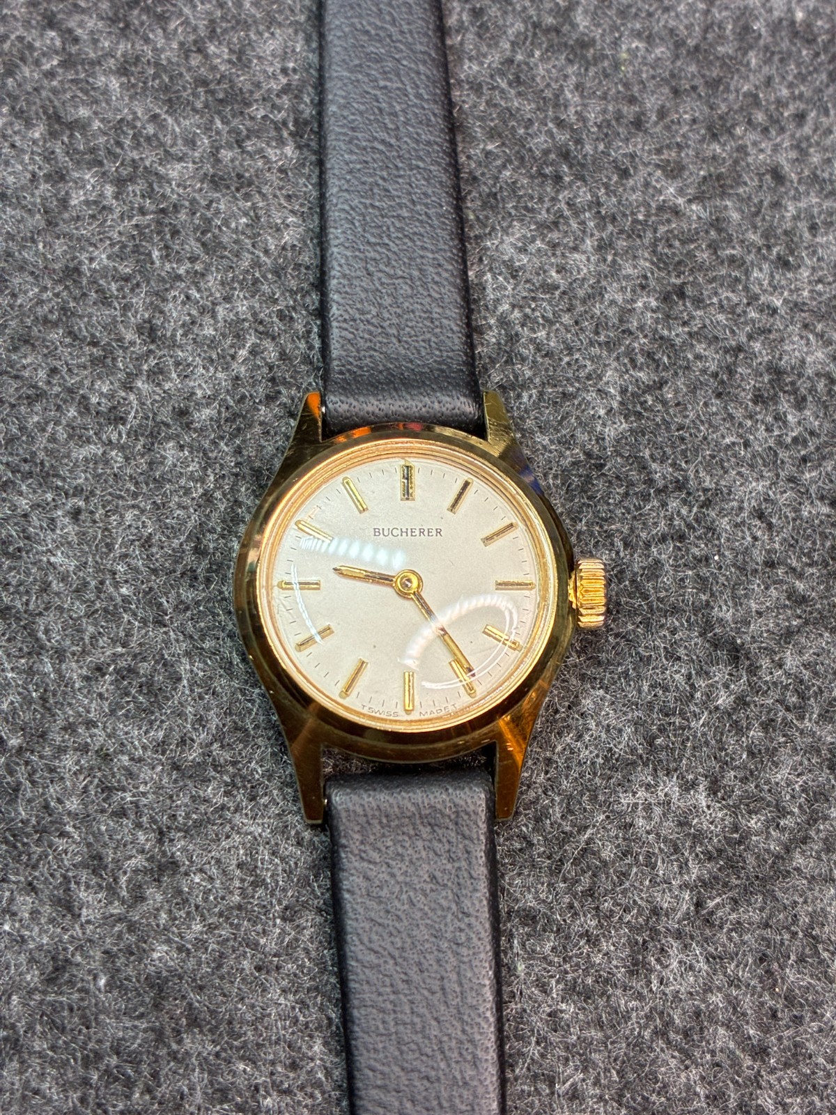Vintage Ladies BUCHERER Mechanical Watch Gold Plated 10mc Flawless Running 50120