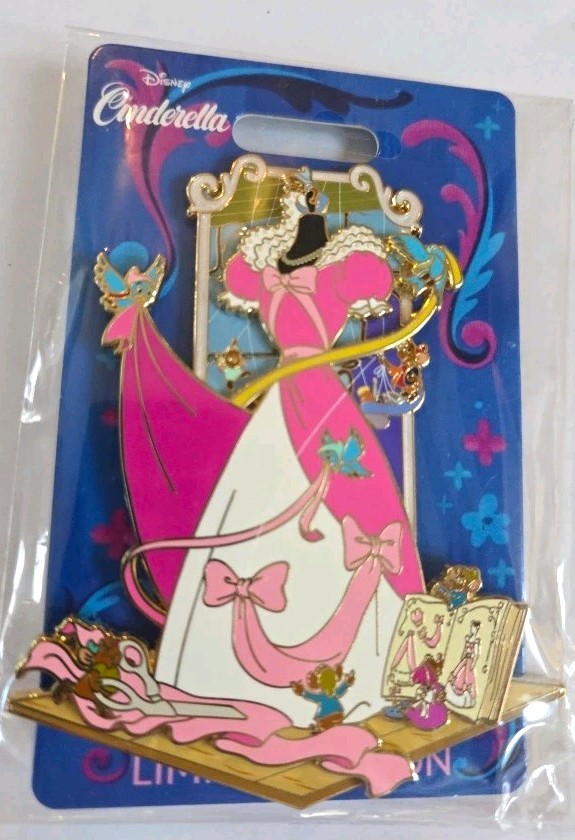 Disney WDI MOG Cinderella 75th Anniversary Pink Dress Pin LE 300