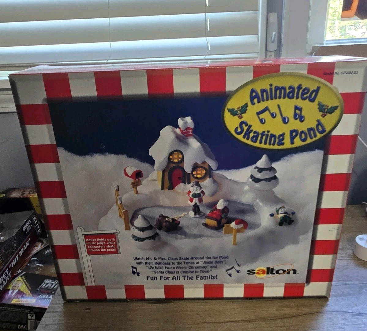 Brand New Vintage Salton Animated Skating Pond Christmas Decoration Nice Brand New Vintage Salton Animated Skating Pond Christmas Decoration Nice