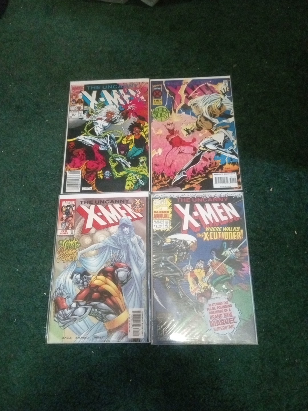 Marvel Comics Uncanny X-Men 291,320,365, Annual 17 Lot Of 4 Copper Age VF To NM Marvel Comics Uncanny X-Men 291,320,365, Annual 17 Lot Of 4 Copper Age VF To NM