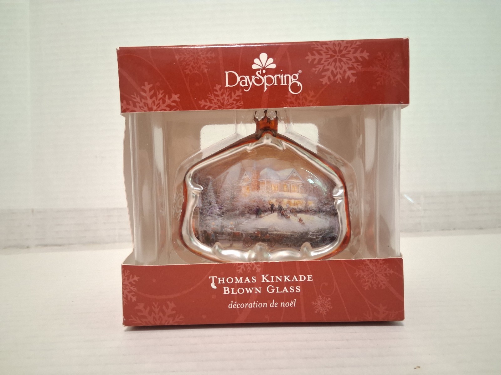 DaySpring Thomas Kinkade Blown Glass Christmas Ornament New DaySpring Thomas Kinkade Blown Glass Christmas Ornament New