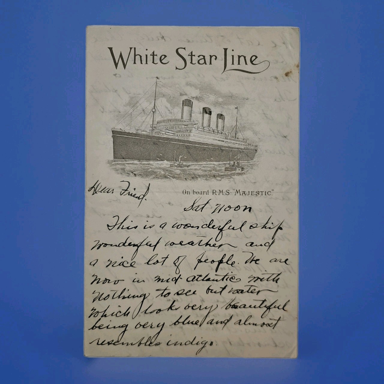 1920s RMS Majestic ALS On White Star Line (Titanic) Letterhead Charles A. Whelan