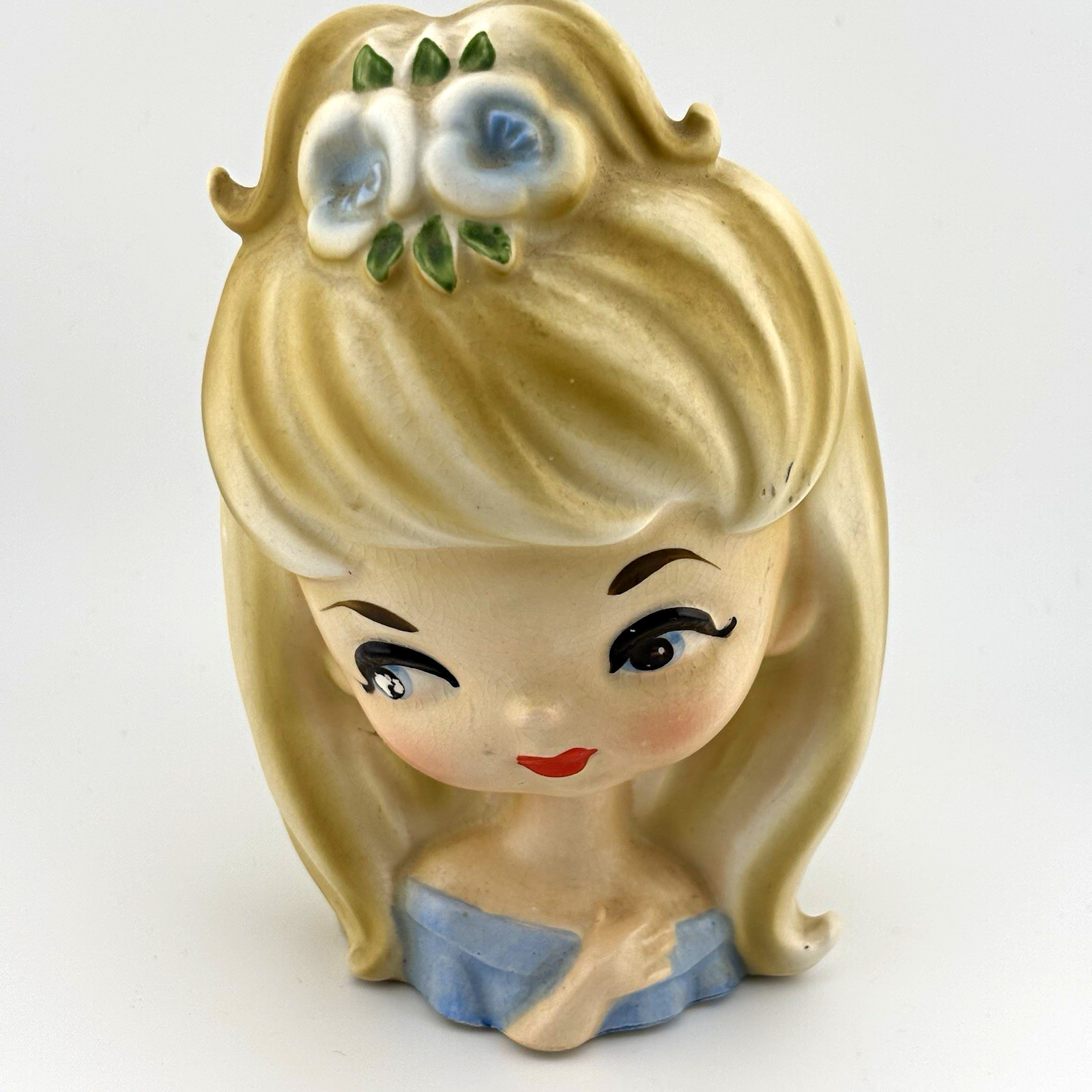 Parma By AAI Girl Head Ceramic Planter Glossy, Made in Japan A-222 Parma By AAI Girl Head Ceramic Planter Glossy, Made in Japan A-222