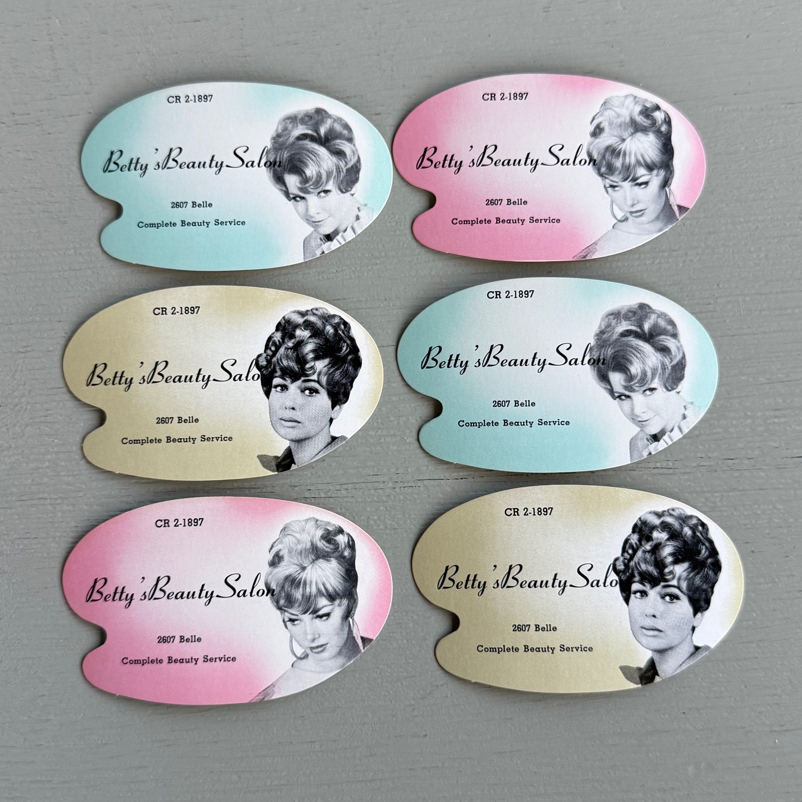 Lot of 6 VTG Beauty Shop Business Appointment Business Cards 1960s Hair Styles Lot of 6 VTG Beauty Shop Business Appointment Business Cards 1960s Hair Styles