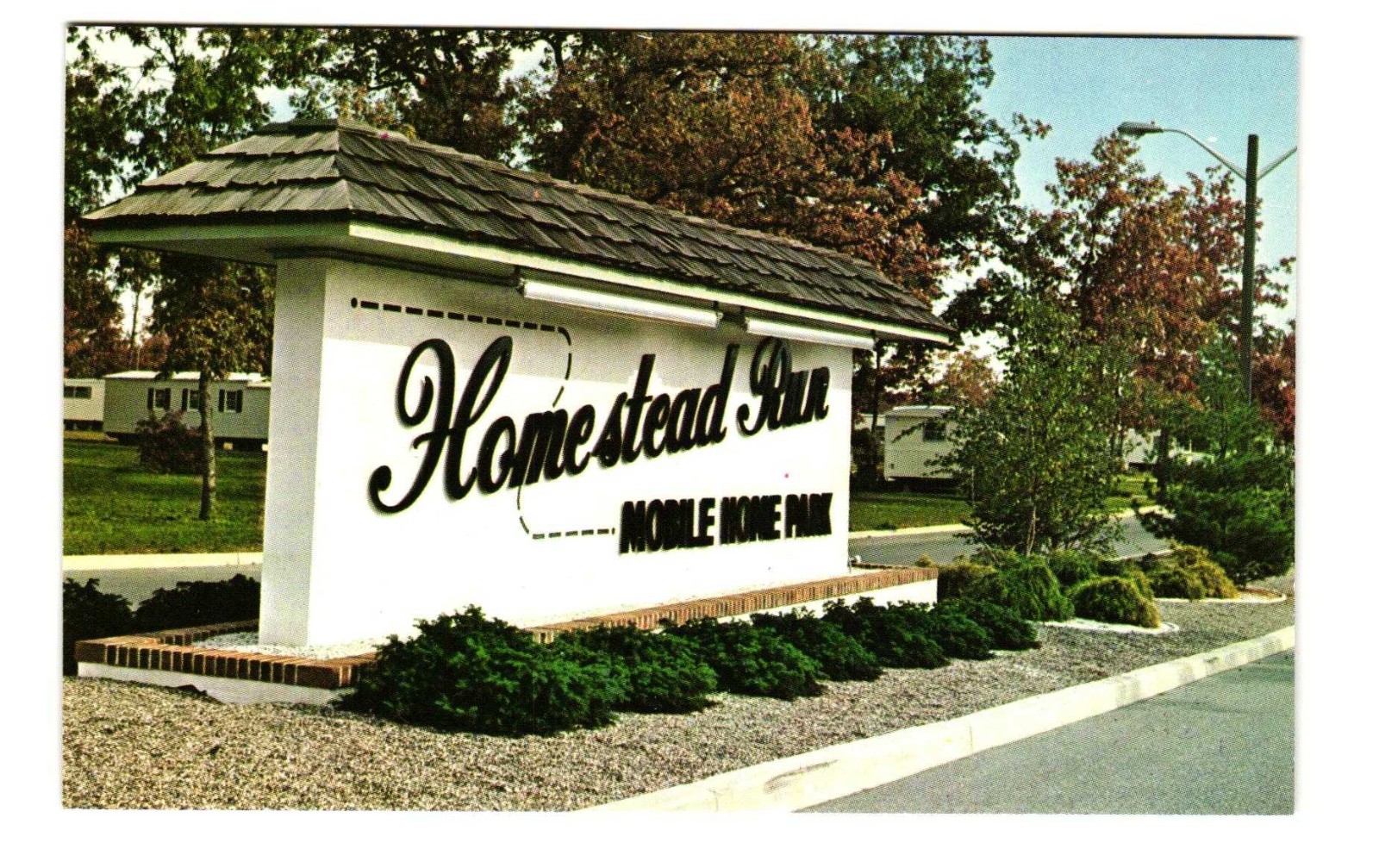 Homestead Run Mobile Park and Sales Toms River NJ vintage postcard unposted Homestead Run Mobile Park and Sales Toms River NJ vintage postcard unposted