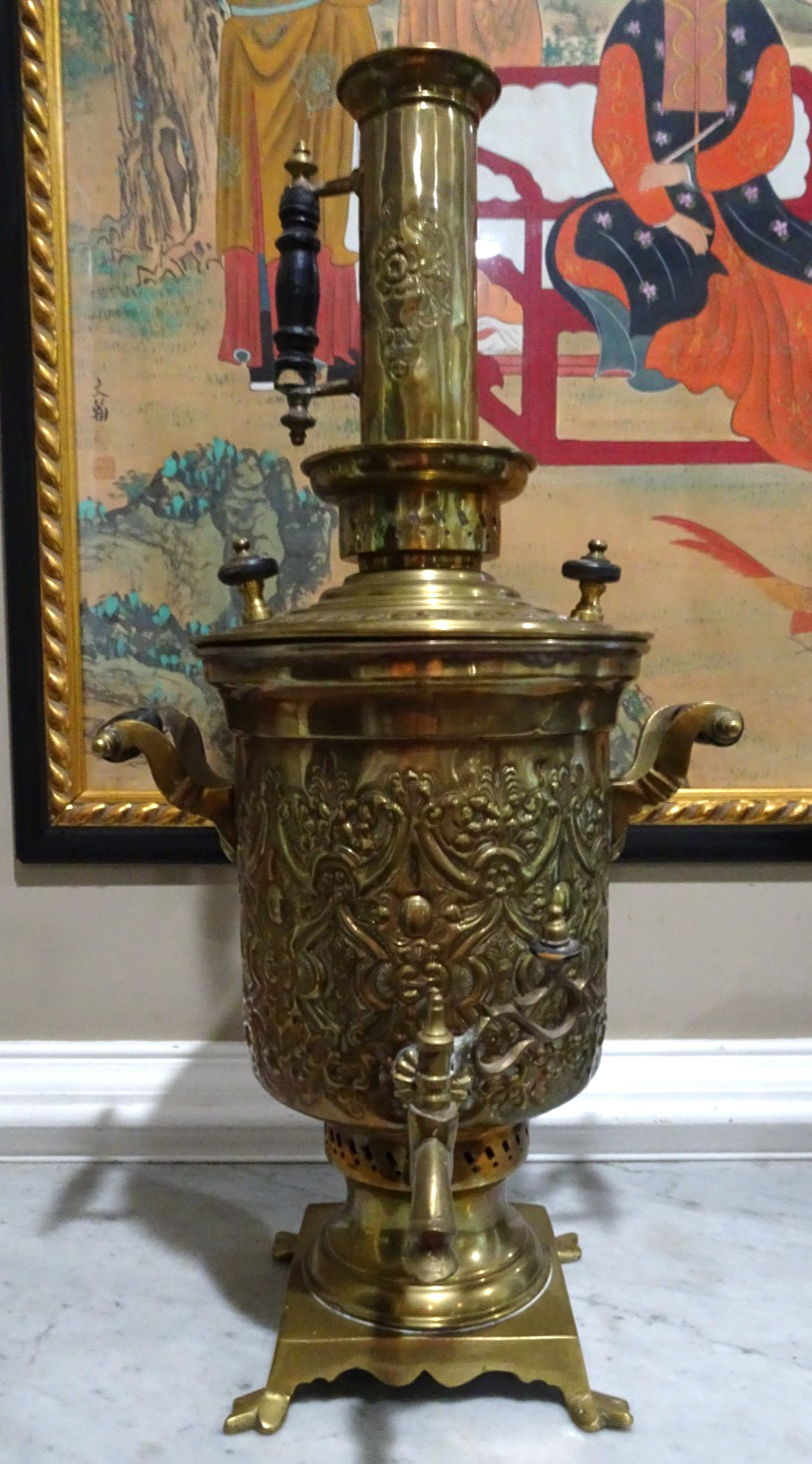 Vintage Antique Brass Samovar 26 Vintage Antique Brass Samovar 26