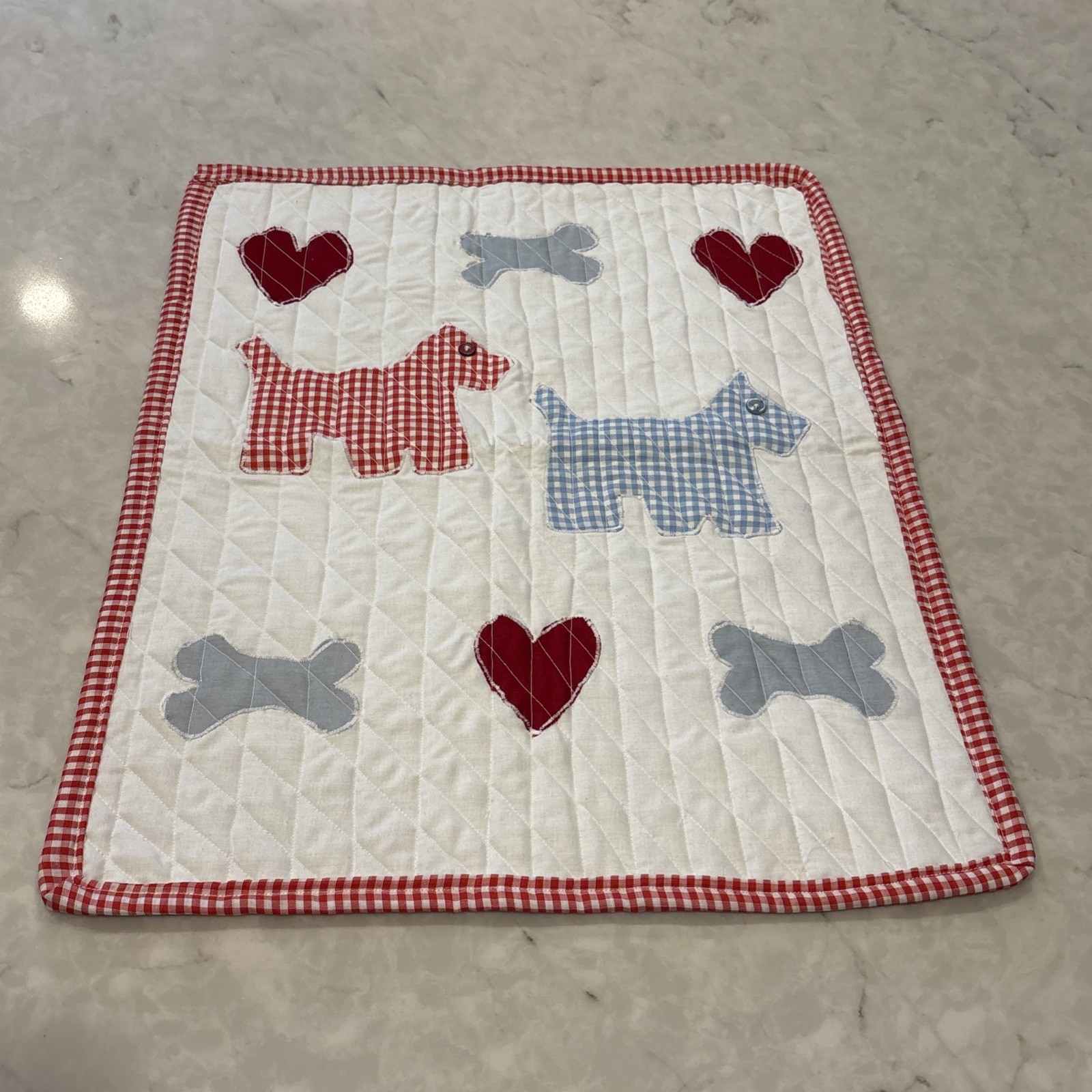 VTG small quilt wall hanging SCOTTIES SCOTTYS Dog Mom lap blanket Terriers VTG small quilt wall hanging SCOTTIES SCOTTYS Dog Mom lap blanket Terriers