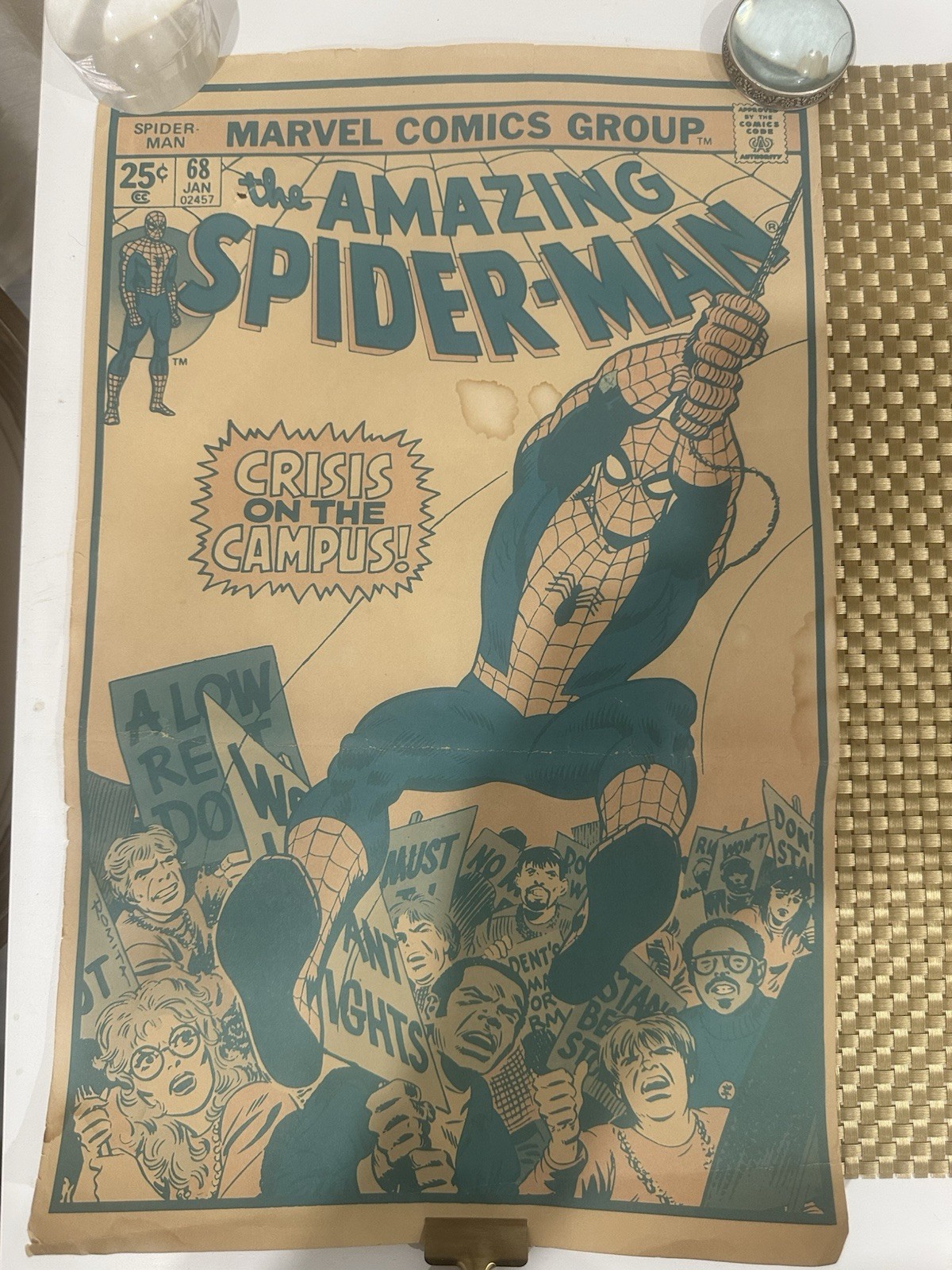 Rare Foom ? 1974 Vintage Poster 12 X 19 Spider-Man 82? Soft Paper Print