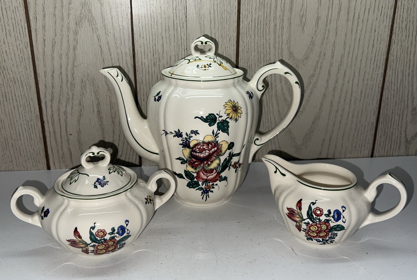 RARE Vtg Villeroy & BOCH ALT STRASSBURG Teapot/ Coffee Pot SET Beautiful RARE Vtg Villeroy & BOCH ALT STRASSBURG Teapot/ Coffee Pot SET Beautiful