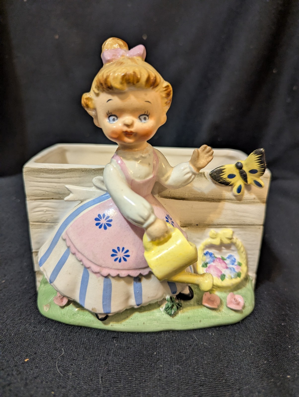 Norcrest vintage  Butterfly planter * One owner  JAPAN  Rare.