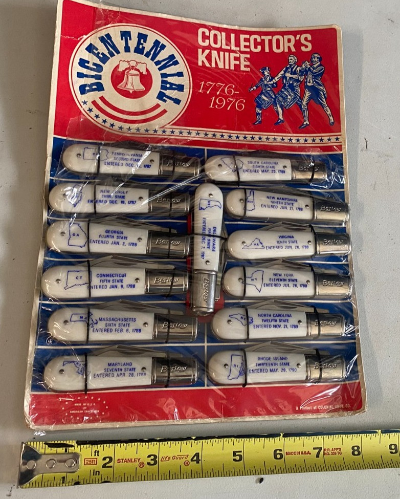 Barlow pocketknife Collection Vintage Bicentennial Colonial Knife lot of 13 Barlow pocketknife Collection Vintage Bicentennial Colonial Knife lot of 13