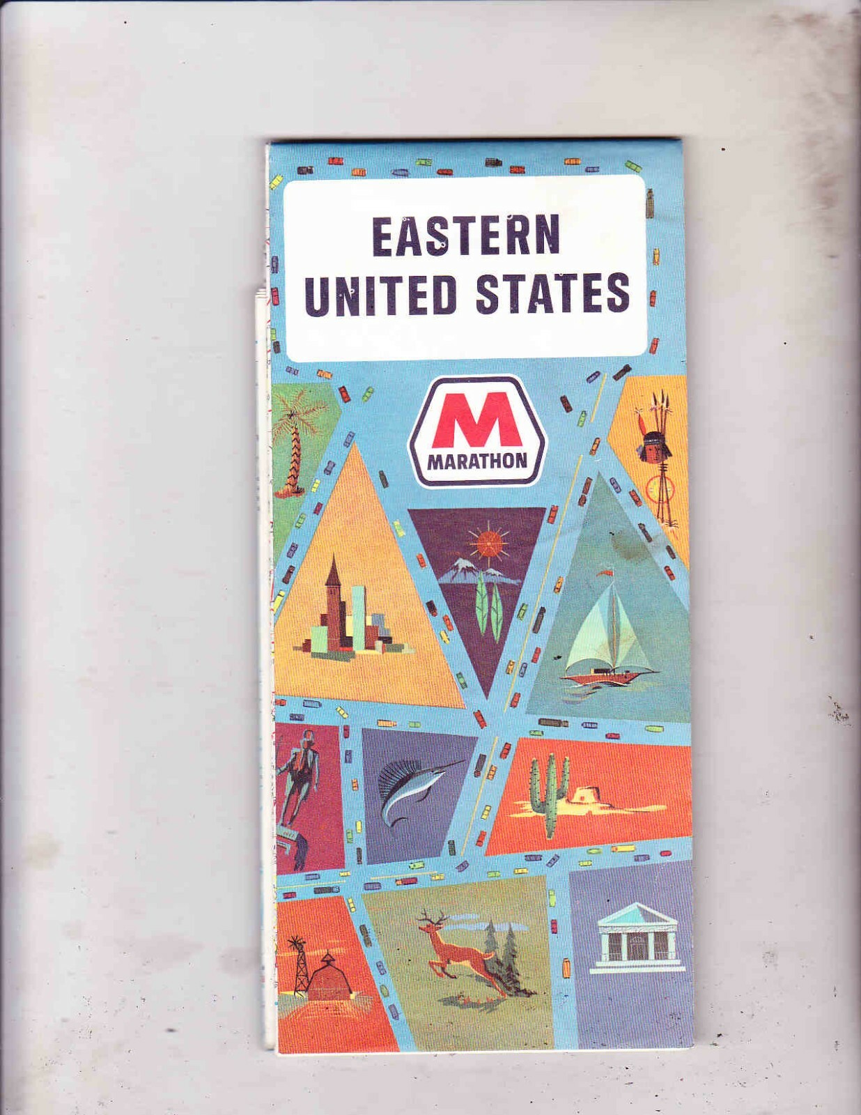 VINTAGE MAP ----1969 EASTERN UNITED STATES MAP-----MARATHON