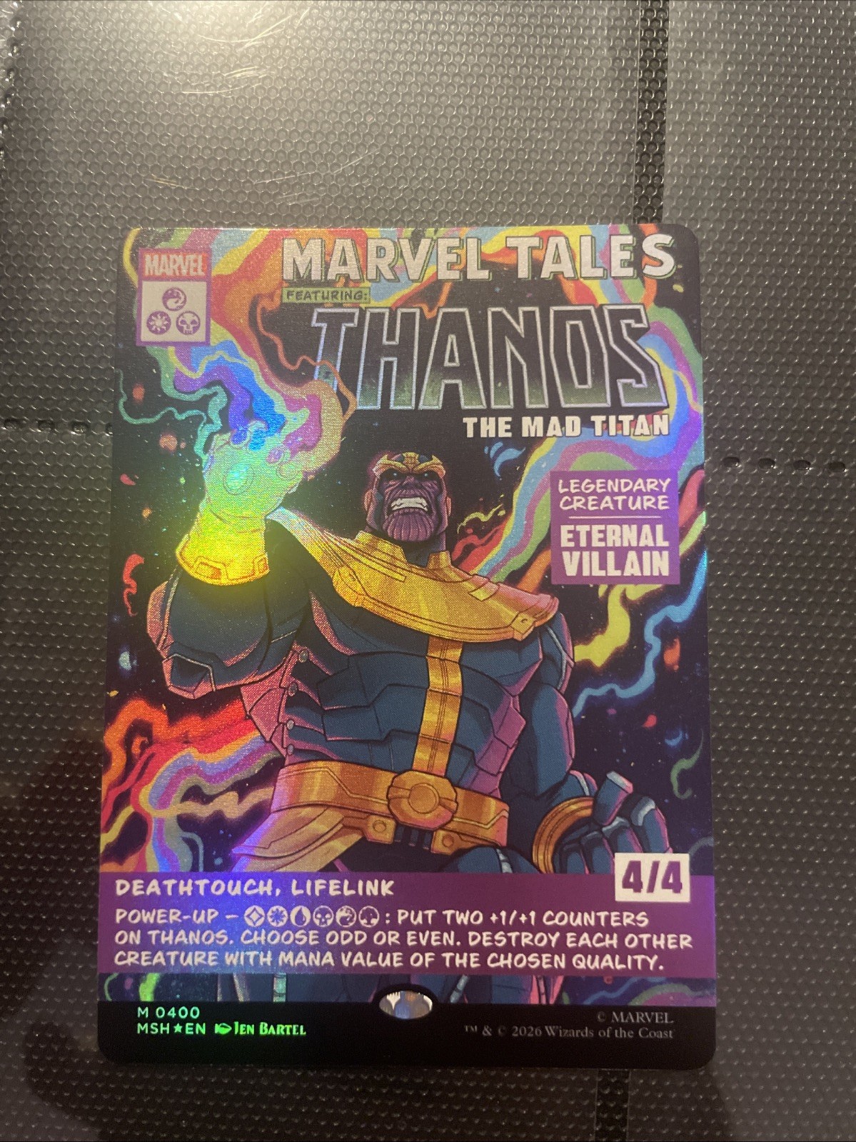 Thanos The Mad Titan Borderless Foil Mythic Rare M0400 Marvel Super Heroes MTG
