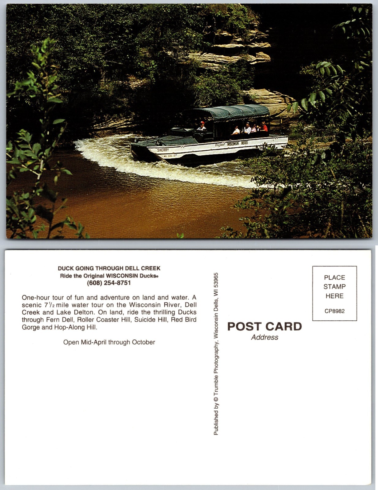 Wisconsin Dells Duck Boat Postcard