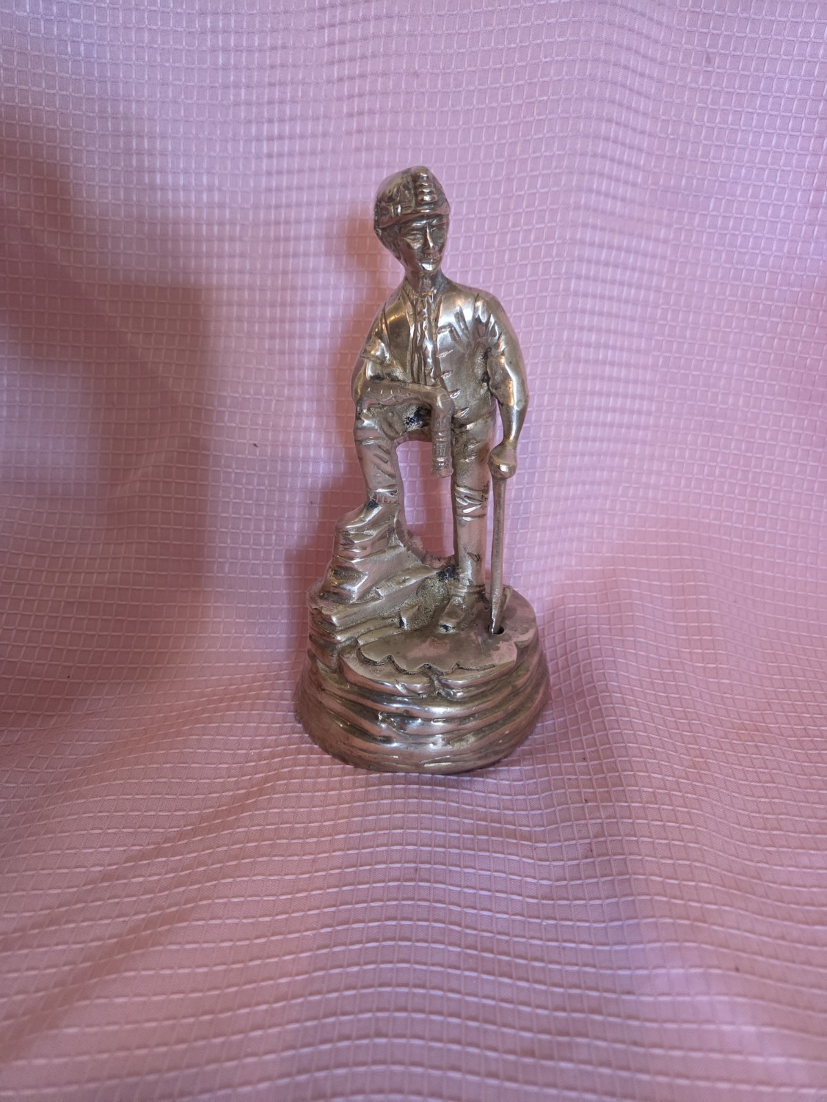 Vintage Cast Brass Coal Miner Figurine 7