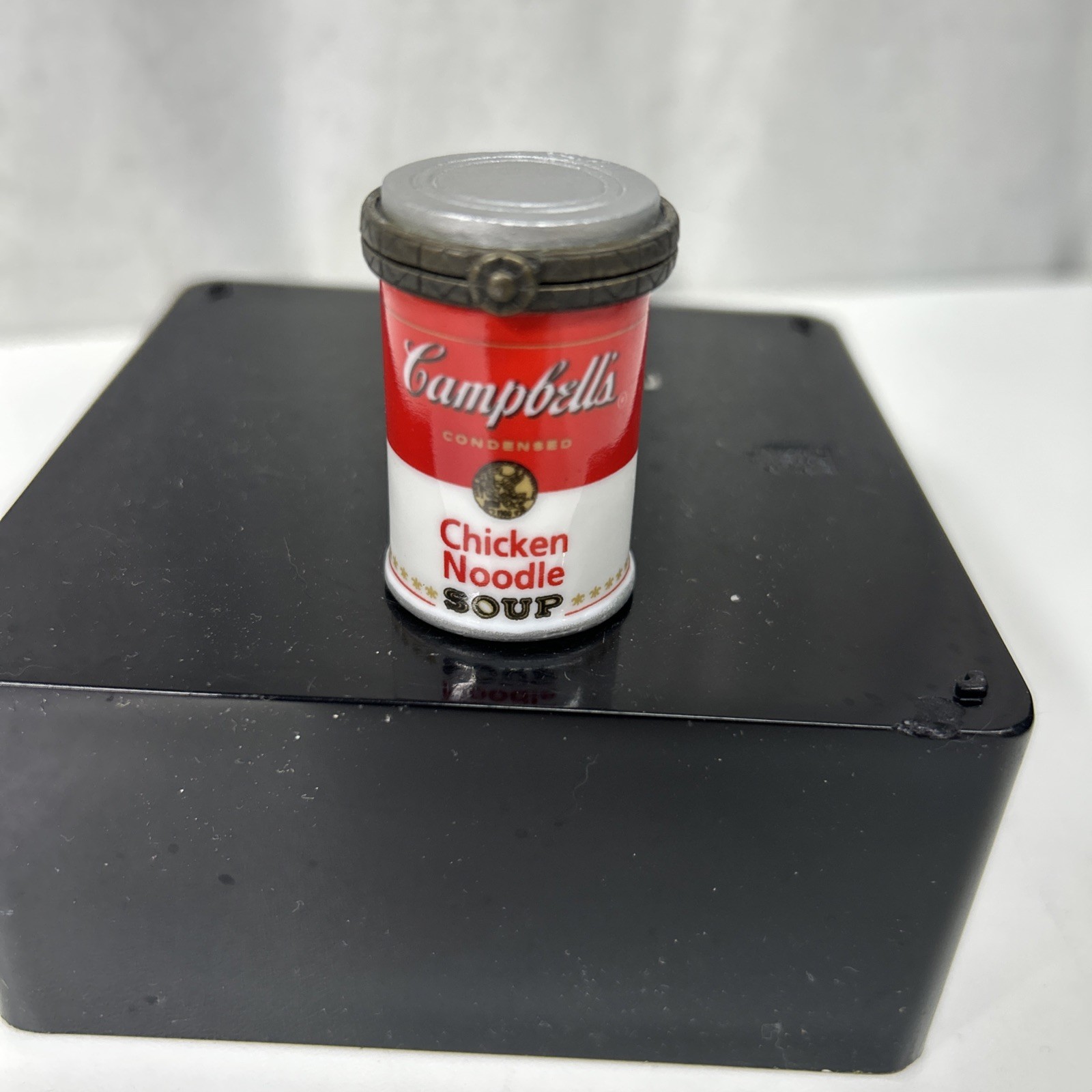 VTG 1997 Midwest Of Cannon Falls Campbell Soup Porcelain Trinket Box No Spoon