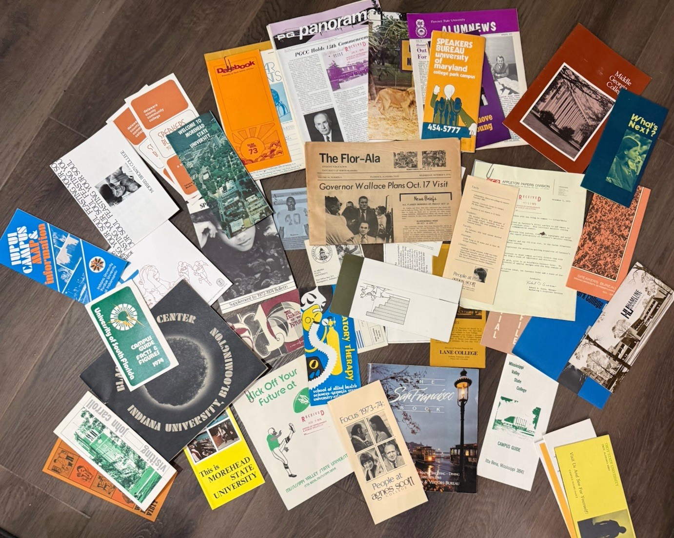 Vintage 1970s College Ephemera Lot 35+ Pcs HBCU Gov George Wallace Alabama Map