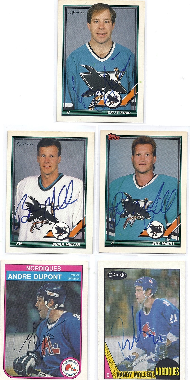 1982-83 OPC #282 Andre Dupont Quebec Nordiques Signed Autographed Card