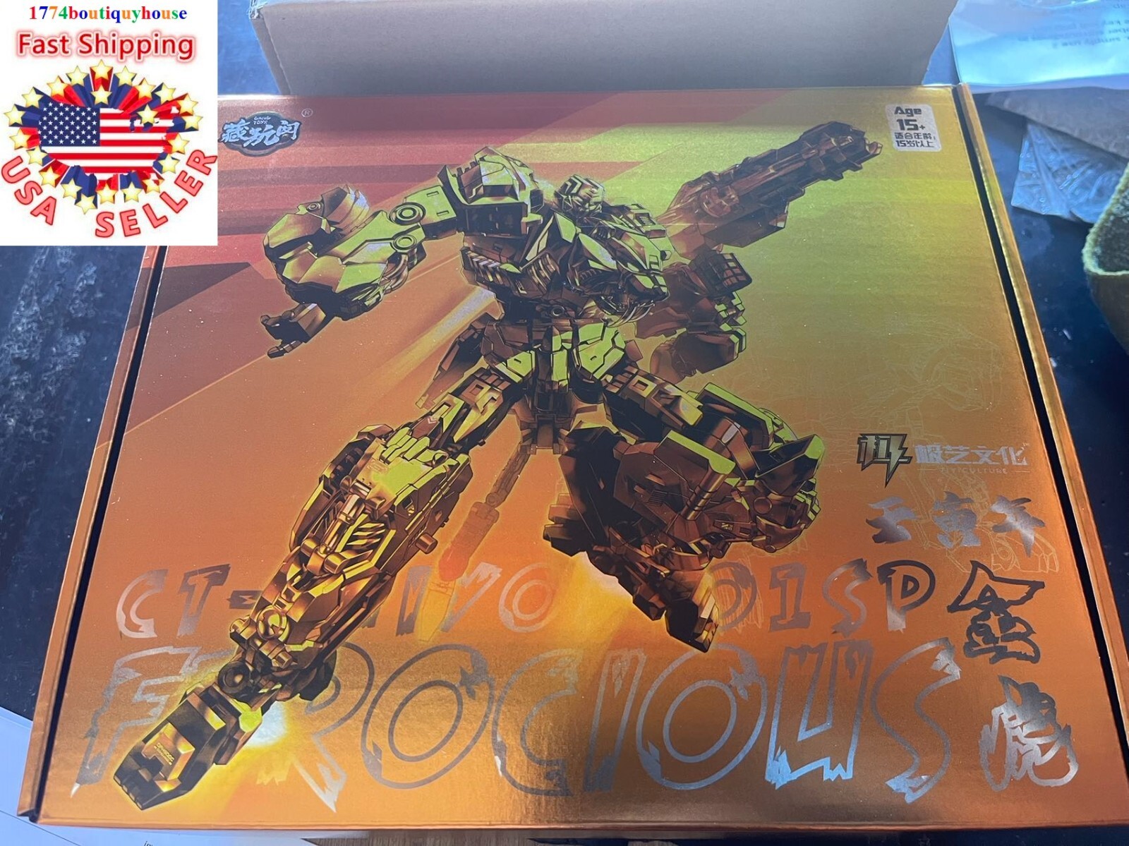 NEW DECEPTICONS Cang-Toys CT-Chiyou-01SP Ferocious Golden Predaking TRANSFORMER