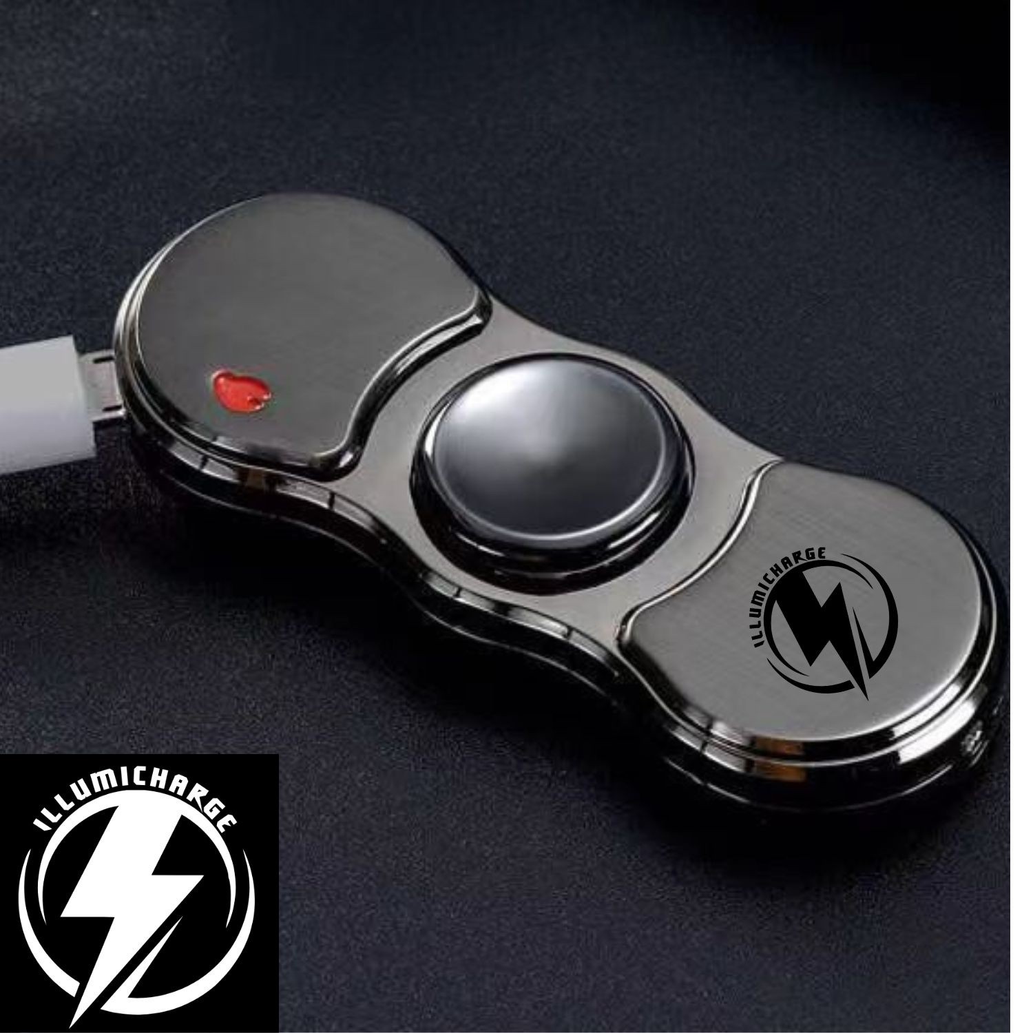 6 ct LED Spinner Lighters Wholesale Lot Fidget USB Rechargeable Retail Boxed UPC