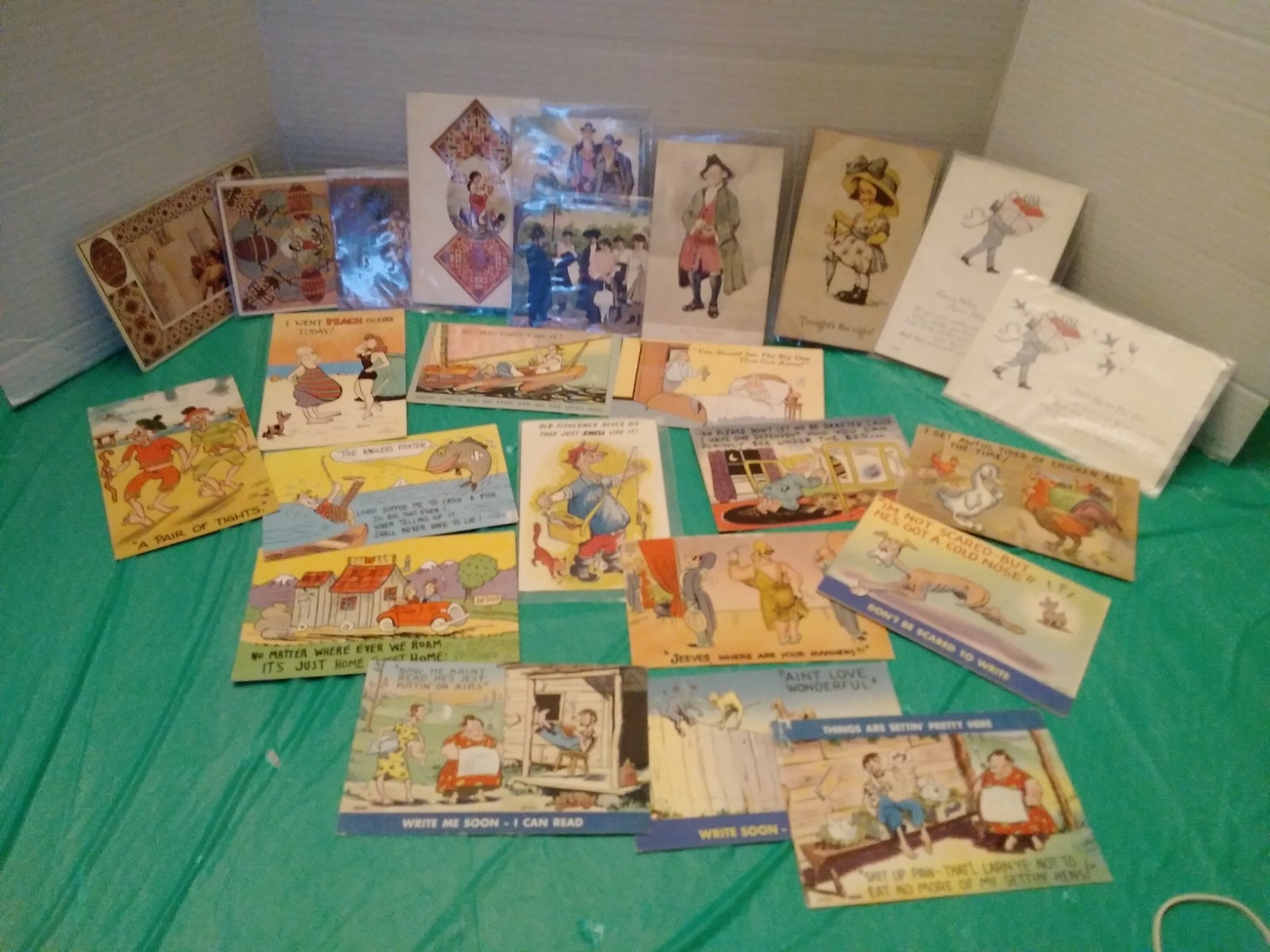 Lot of 24 Unused Vintage Postcards Mixed Topic Funny Humor Cartoon Valentines