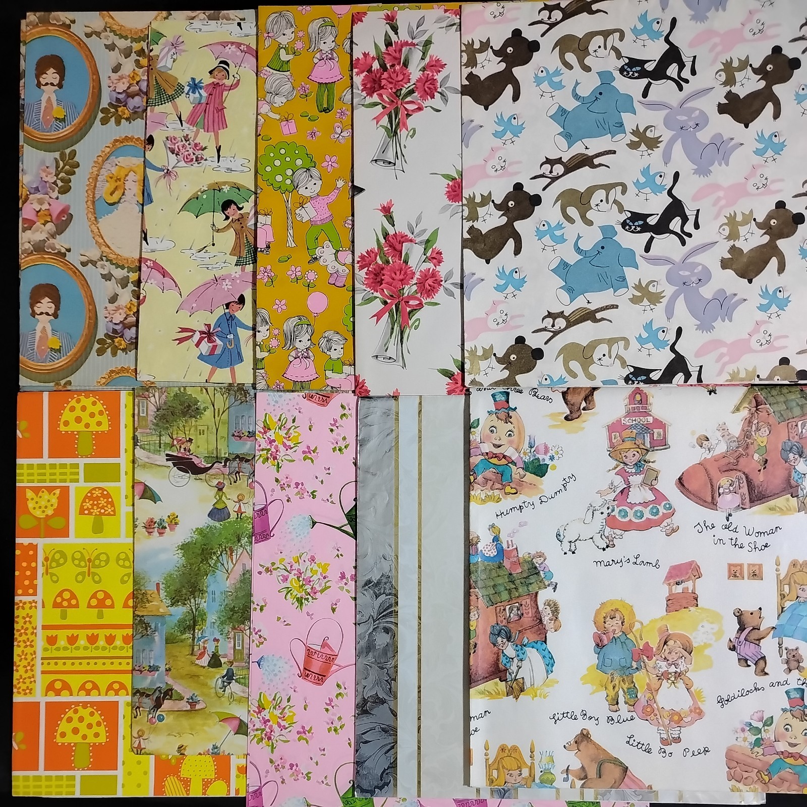 10 Sheet NOS VINTAGE GIFT WRAPPING PAPER LOT Baby Bridal Shower Wedding Birthday 10 Sheet NOS VINTAGE GIFT WRAPPING PAPER LOT Baby Bridal Shower Wedding Birthday