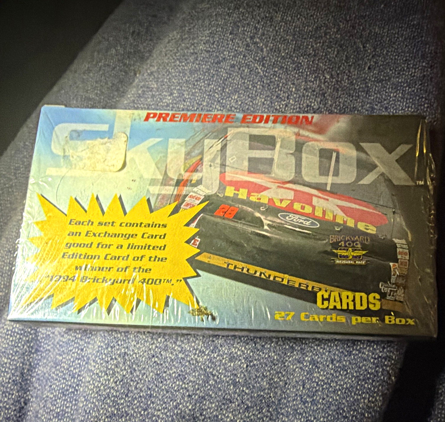 SkyBox 1994 Premiere Edition Brickyard 400 Trading Card Box - 27 Cards