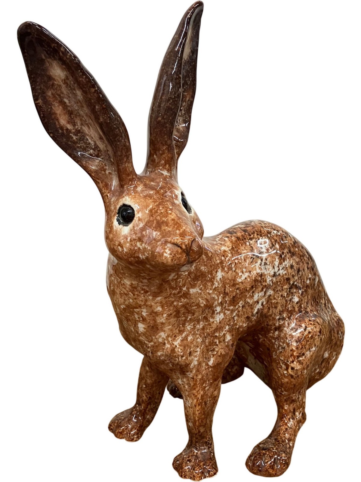 Vintage Huge Winstanley Pottery Ceramic Hare Figurine Brown Ornament England