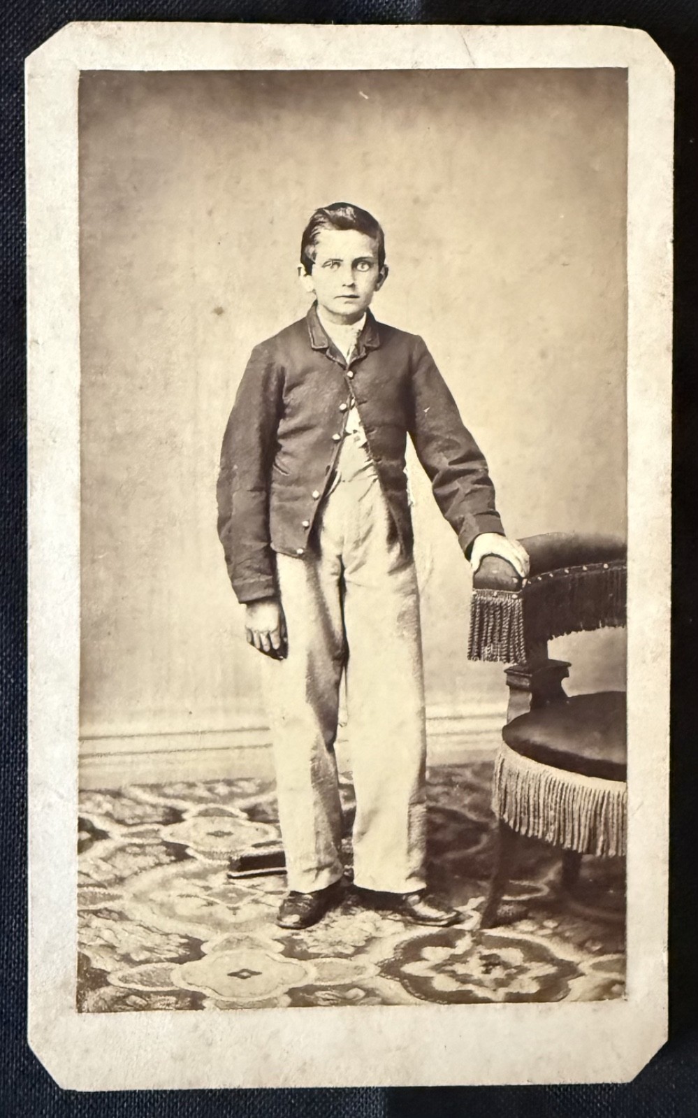 CDV of young Civil War soldier, by Cridland's, Dayton, Ohio CDV of young Civil War soldier, by Cridland's, Dayton, Ohio