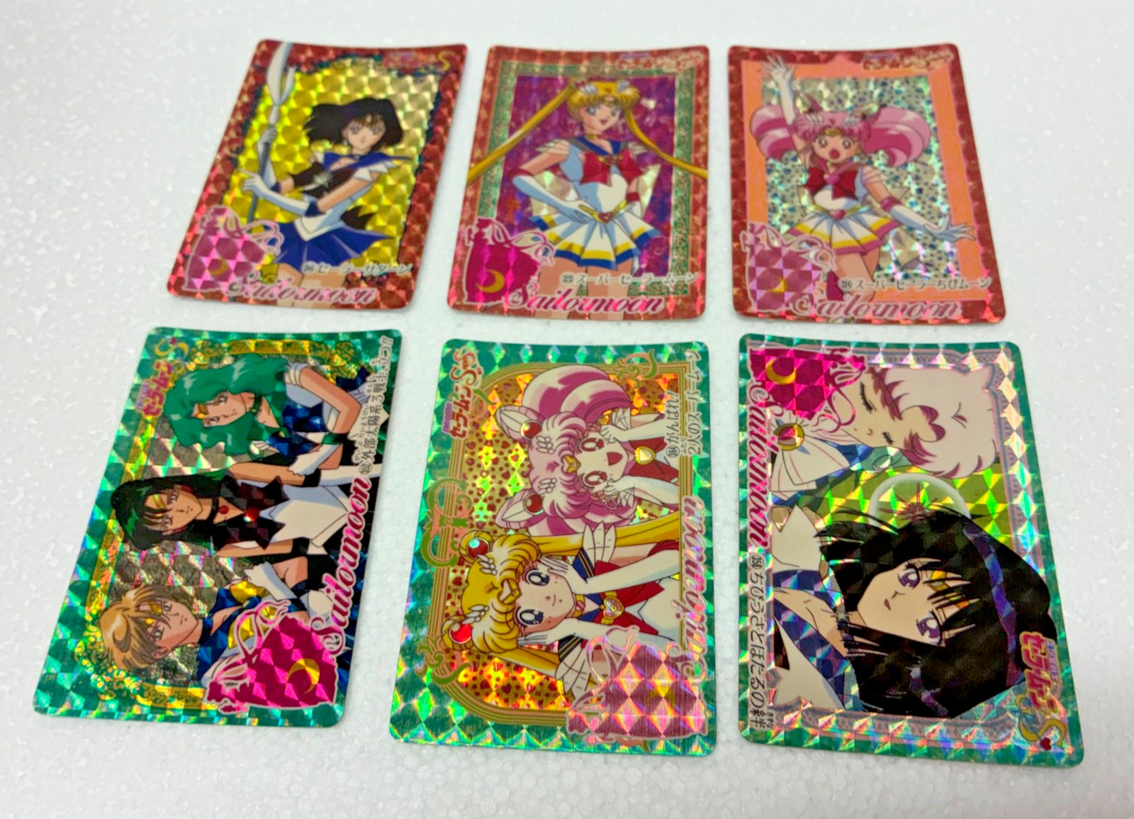 RARE 1995 BANDAI SAILOR MOON CARDDASS PART 9 REGULARS 36 + 6 Prism CARD SET