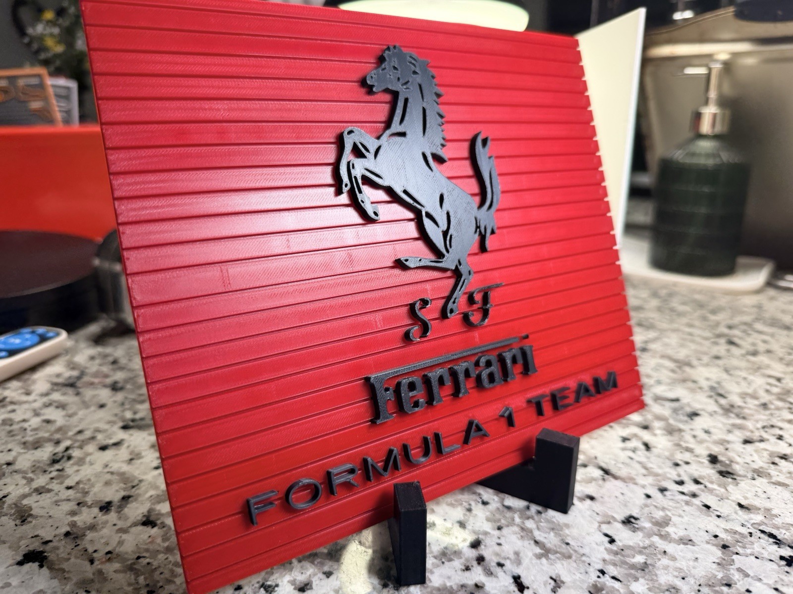 Ferrari F1 Scuderia Team Logo Wall Art Sign Decor For F1 Collector Fan Gift Ferrari F1 Scuderia Team Logo Wall Art Sign Decor For F1 Collector Fan Gift