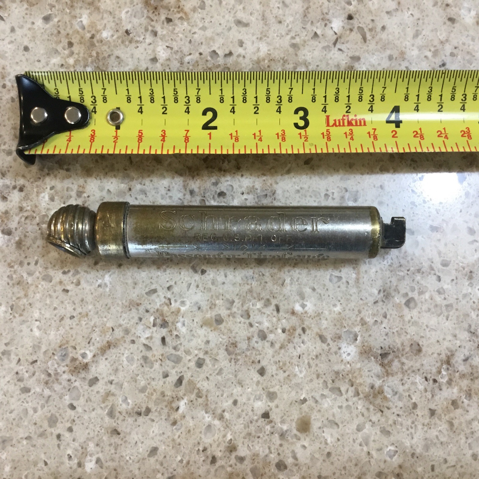 Vintage Advertising Schrader Passenger Tire Pressure Gauge 