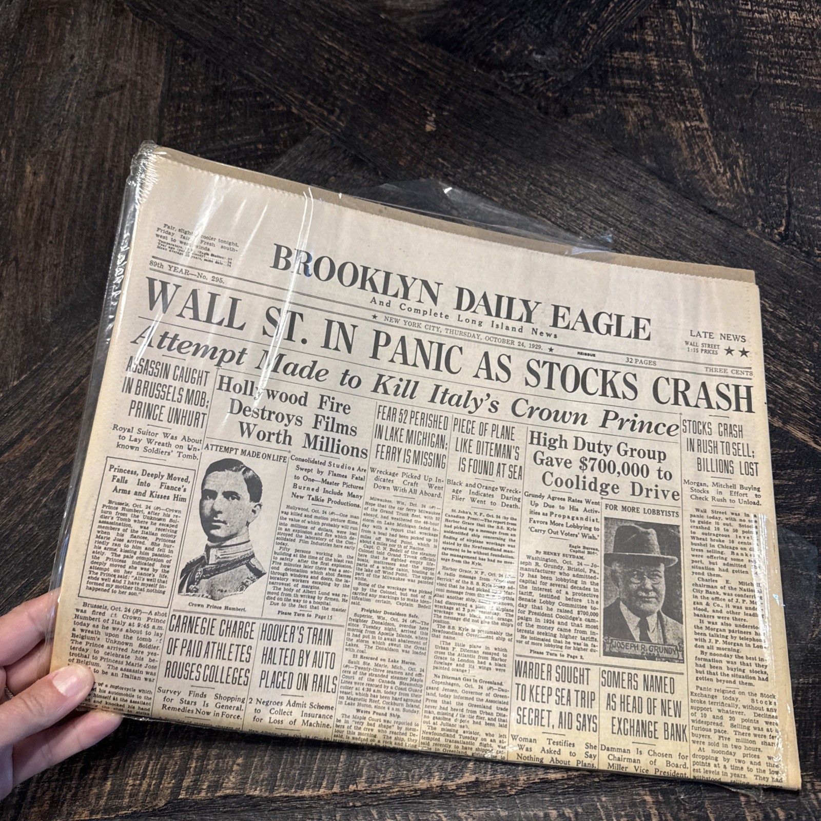 1929 Brooklyn Daily Eagle Reissue October 24 Wall Street Crash Complete 32 Pages