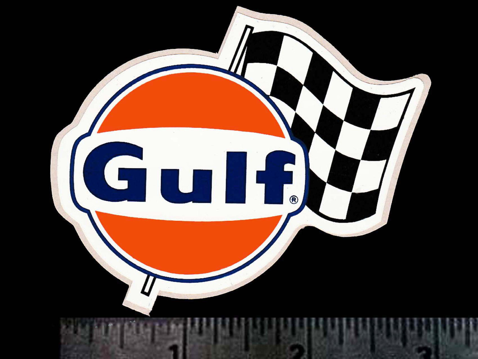 GULF Oil Company - Original Vintage 1960's 70's Racing Decal/Sticker GULF Oil Company - Original Vintage 1960's 70's Racing Decal/Sticker
