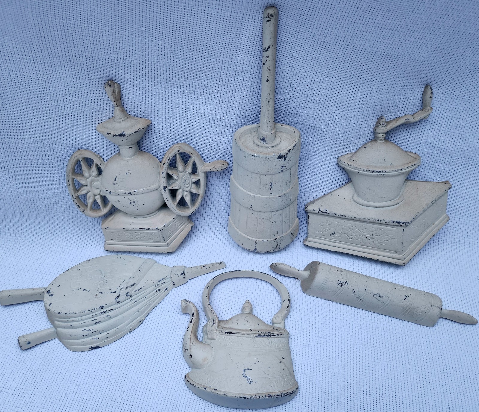 Vintage Sexton USA Cast Aluminum 5Pc Wall Art Kitchen Cottage Collectibles Signs