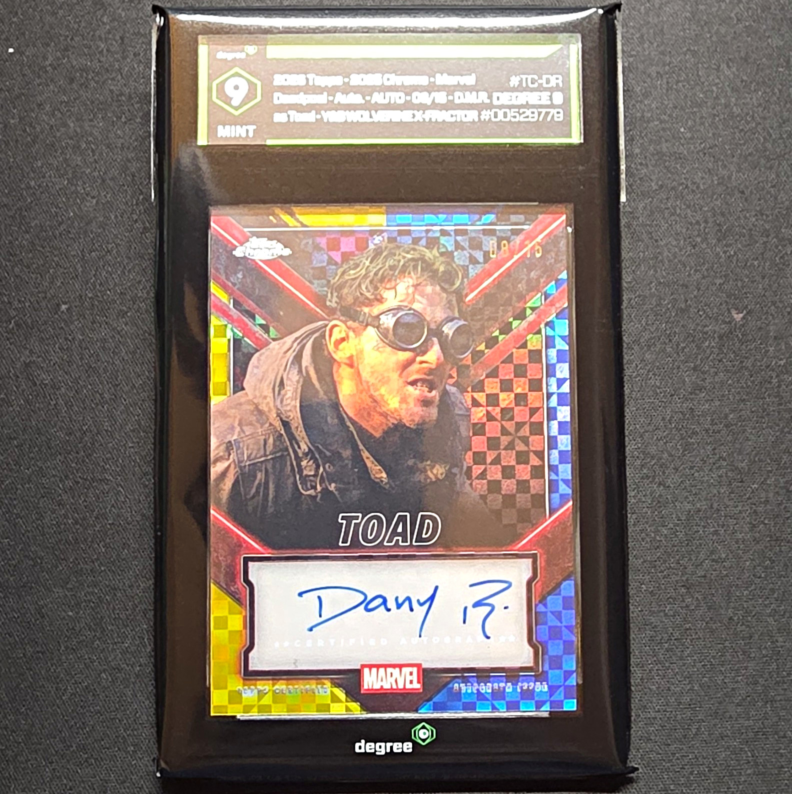 2025 Topps Deadpool Chrome Marvel Deadpool & Wolverine Toad Auto TC-DR