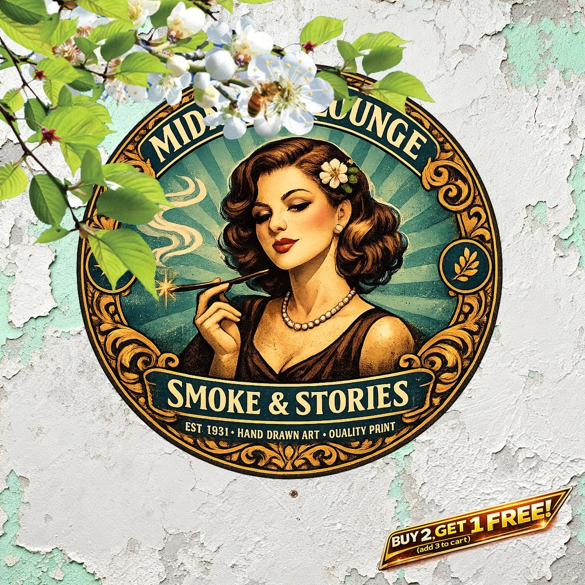 Vintage Havana Cigar Label Style Metal Tin Sign Home Bar Wall Decor 8x12