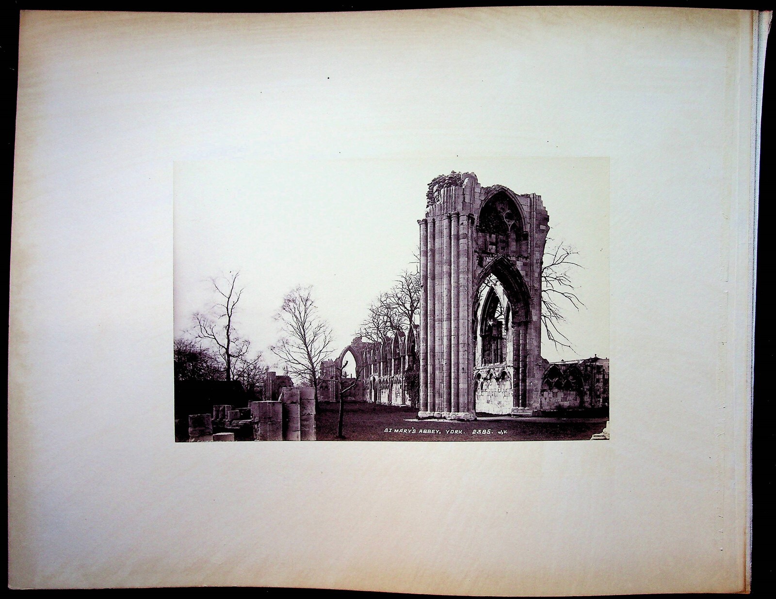 York Minster Cathedral & St. Mary's Abbey Albumen Photo 1900s England York Minster Cathedral & St. Mary's Abbey Albumen Photo 1900s England
